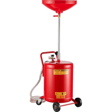 Wiltec Recogedor de aceite 68 l, recipiente de recogida de aceite regulable en altura 98-157 cm, carro de recogida de aceite móvil sobre 4 ruedas vaciado aire a presión (1/5)