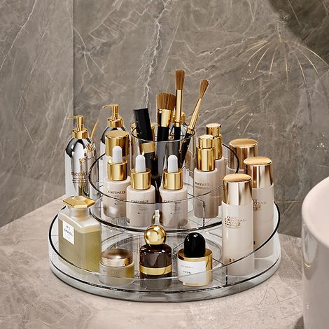Circular Chic Transparent Makeup Storage Carousel (1/5)