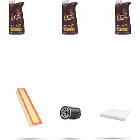 Kit tagliando 3 FILTRI e 3L OLIO compatibile con Fiat Grande Punto 1.4 8v 57kw dal 2005 (1/4)