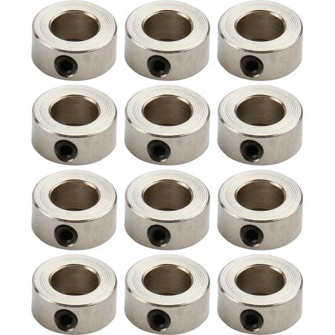12pcs Jauge de Profondeur pour Forets 6mm Foret Profondeur Colliers de Serrage pour Profondeur de Perçage, Anneaux de Butée 6mm en Acier Durable, Accessoires pour Assemblage Précis avec Chevilles (1/5)