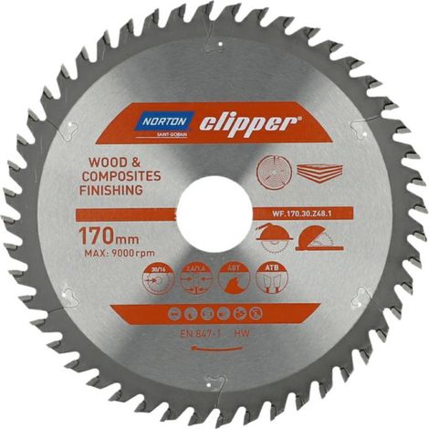 Kreissägeblatt Norton circular saw blade 170 mm 48 Zähne
