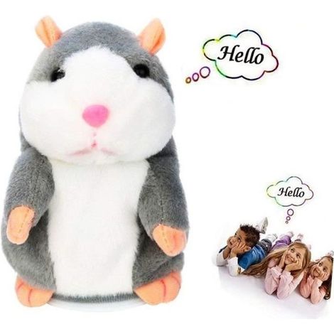 Jouet Interactif - Hamster Parlant - Répète vos mots - Peluche Douce - Pour Enfants de 3 à 10 ans