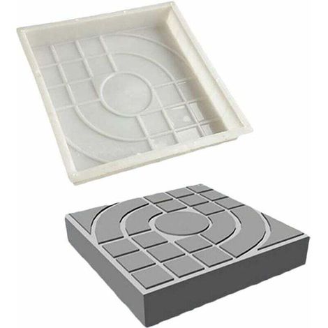 Pflasterform for Ziegel, Beton, Stein, quadratisch, für Platten, Garten, Rasen, Pflastersteine, Einfahrten, Straßen, 25 x 25 cm