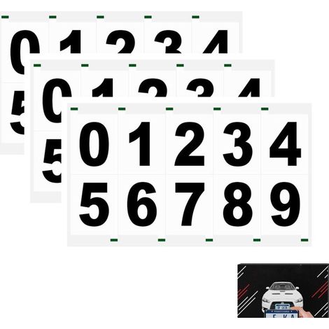 Beyamis Autocollant réfléchissant numérique invisible pour plaque d'immatriculation Nanofilm, noir (1/5)