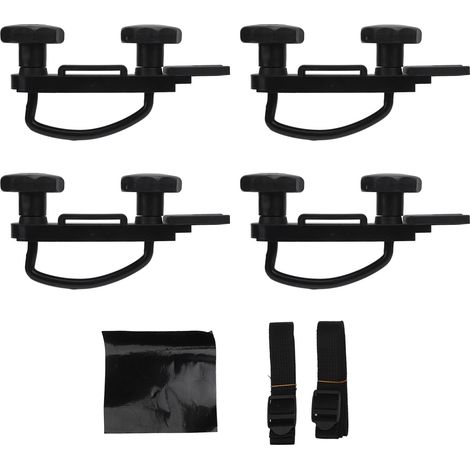 Kit de fixation universel pour coffre de toit (23 pièces) : boulons en U en acier inoxydable pour galerie de toit, clips de fixation. (1/5)