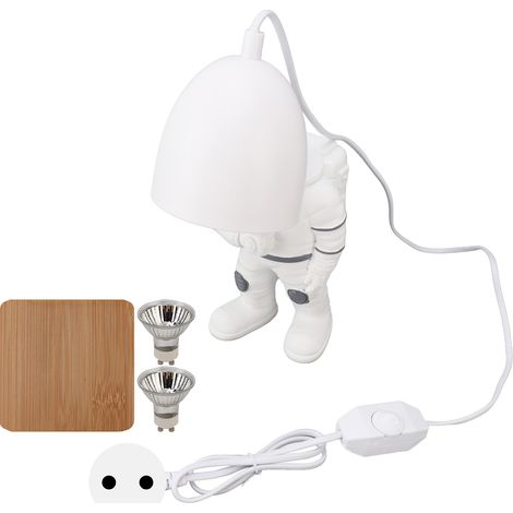 Ortviai Lampe chauffe-cire réglable avec design astronaute pour chambre et chevet – diffuseur d’huiles essentielles (1/5)