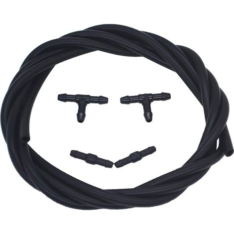 Raccord Tuyau Lave Glace Kit Durite Tuyau Essuie Glace Universel, 2M Tuyau de Pulverisation, Flexible 4 Buse d'arrosage avec Tuyau (1/5)