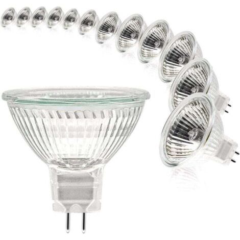 Halogenlampen, MR16-Spotlampe, 12V 20W Lampe, GU5.3 Lampe, dimmbare MR16 Lampe, 2-polige warmweiße 2700K Halogenlampen, 12er-Pack (MR16-20W-12P)