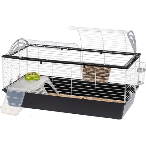 Ferplast CASITA 120 Gabbia per roditori FERPLAST CASITA 120: Adatta a Conigli, Cavie, Porcellini d'India, design italiano, accessori inclusi. . Variante CASITA 120 - Misure: 119 x 58 x h 60 cm - Nero