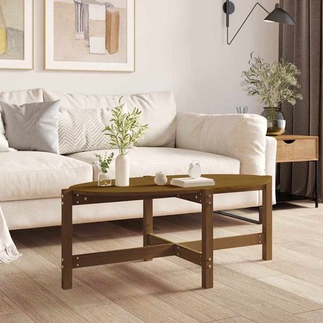 vidaXL Mesa de centro madera maciza de pino marrón miel 118x63x45 cm (1/4)