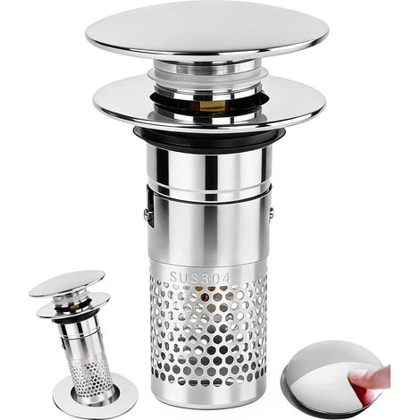 Bouchon Evier Salle de Bain, 3,2-4 cm Bouchon Baignoire Universel (1/5)