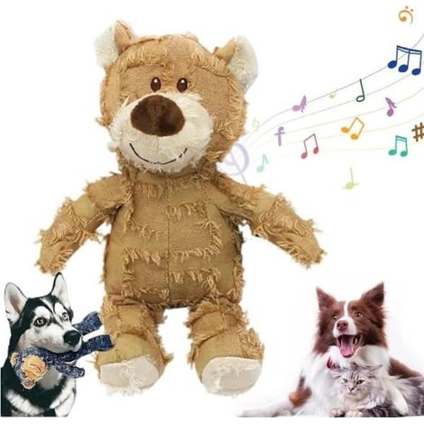 SABIR-Jouets pour chiens (colorés), jouets pour chiens à mâchoires puissantes, nouveaux jouets indestructibles pour chiens 2024, jouets en forme d'ours (1/4)