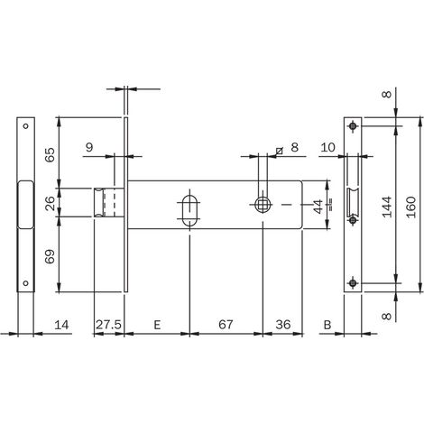 Serratura da Infilare Art 704 1 Mand. 154 X Modello: 704 Misure Dichiarate