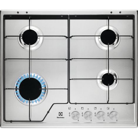 Electrolux KGS6424SX piano cottura Acciaio inox Da incasso 56 cm Gas 4 Fornelli (1/5)