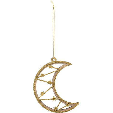 SDN HOLZ MOND GOLD 12CM - Feeric lights & christmas