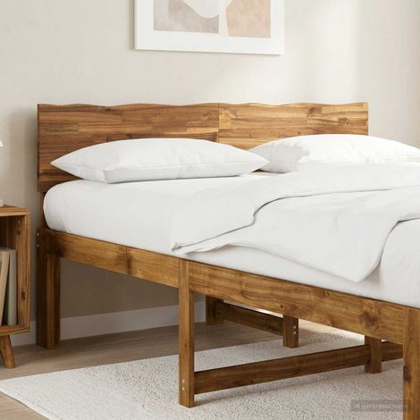 vidaXL Tête de lit en bois brut ROSTOCK Naturel 140 cm (1/5)