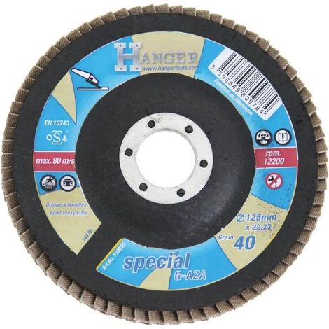 Disco abrasivo bombato in zirconio 125 mm grana 120