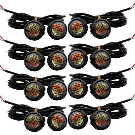16 Double Couleur Switchback 4014 de 12V 23mm de Pcs 4014 Lumière Menée de Jour de Drl Eye (1/2)
