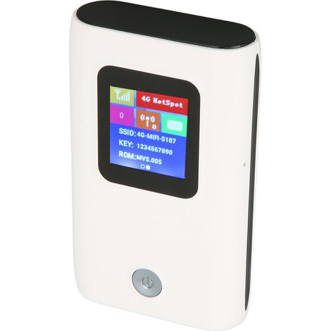Point d'accès WiFi portable 4G LTE, écran couleur, 300 Mbps, batterie 6000 mAh, jusqu'à 10 appareils, slot pour carte SIM (1/5)