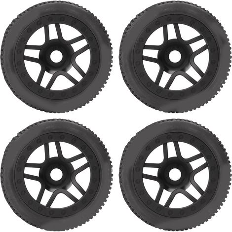 4 Pneumatiques en caoutchouc noir pour voiture RC ARRMA 1:8, amorti renforcé, antidérapants, pneus tout-terrain robustes, résistants à l'usure. (1/5)