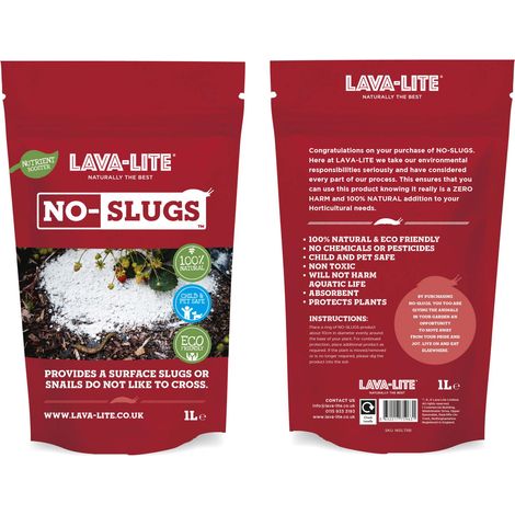 Jardinion Schneckenschutz, Lavagranulat, 100% natürlich, Pflanzgranulat für Zimmerpflanzen und Outdoorpflanzen - 1 Liter (1/5)