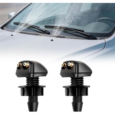 2 x Universal Front Windscreen Washer Nozzle, Car Windscreen Spray Nozzle for Car Parts with 8 mm Interface (1/5)