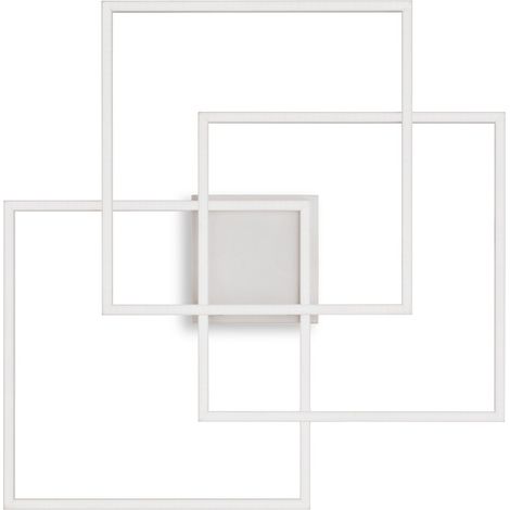 Ideal Lux Plafoniera moderna Frame 1 luce LED integrato bianco metallo