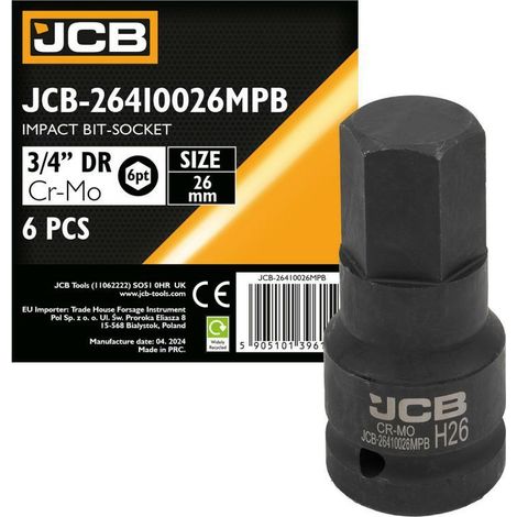 Adaptador de impacto 3/4" 26mm (hexagonal)