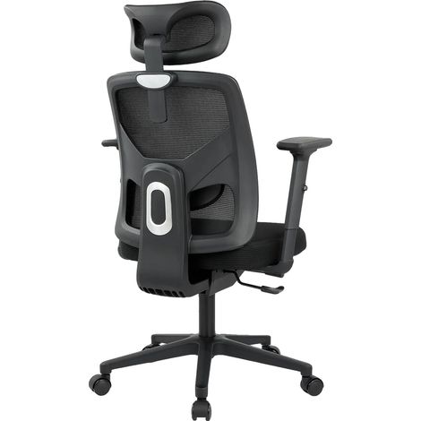 Silla de oficina, diseño ergonómico, altura regulable, color negro. (1/2)