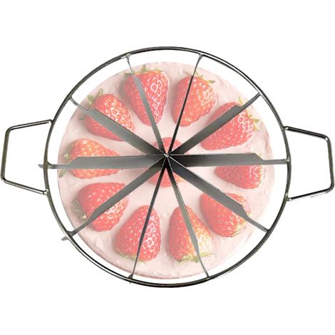 Coupe Cheesecake,Découpe-Gâteau pour Tranches Régulières Diviseur en Acier Inoxydable 6 9 ou 10 Parts Outil de Cuisine Pour Pâtisserie Maison Anniversaire Mariage