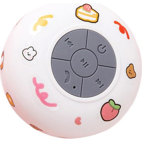 Douche haut-parleur Bluetooth imperméable à l'eau vase mini blanc (1/5)