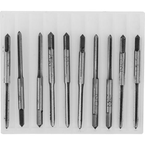 10 pièces en acier au carbone métrique main robinet filetage outil de taraudage M2 M4 M6 M8M2 (1/5)