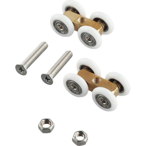 Rouleau de qualité supérieure pour porte coulissante de salle de bain, construction en nylon et cuivre résistant à l'usure (1/5)