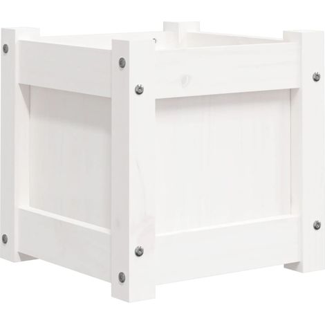 Maison Exclusive - Jardinera de madera maciza de pino blanca 31x3
