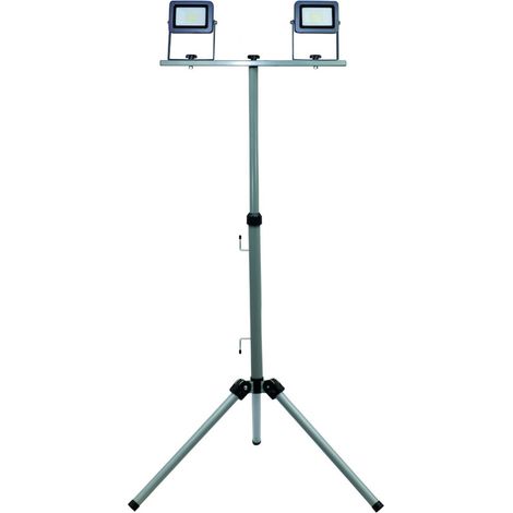 LED-Arbeitsleuchte Flare 2x15W Stativ silber-anthrazit (1/2)