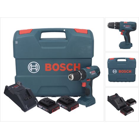 Bosch GSB 18V-21 Akku Schlagbohrschrauber 18 V 55 Nm + 2x Akku 2,0 Ah + Ladegerät + L-Case