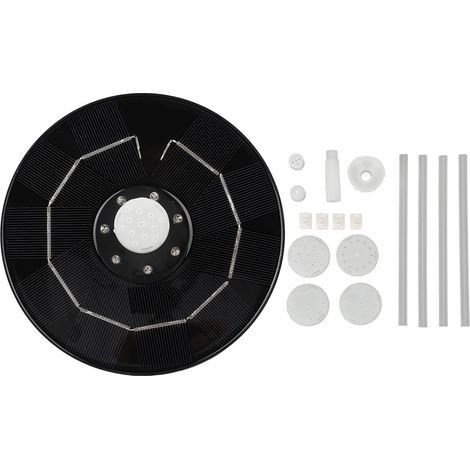 Fontaine solaire pour bain d'oiseaux, 3,5 W LED RGB, pompe solaire avec lumières colorées pour bassin de jardin (1/5)