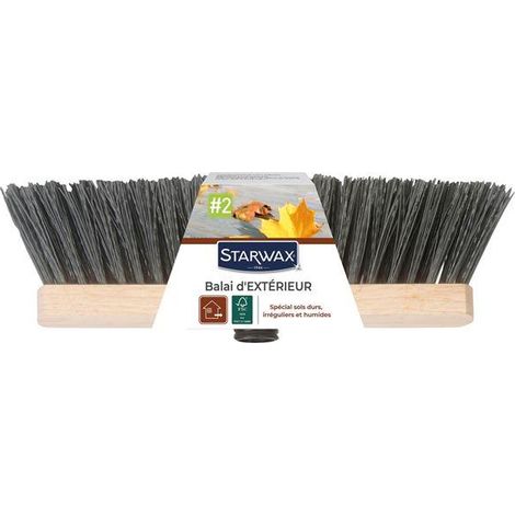 Starwax Scopa da esterno beige fibre sintetiche 29 cm