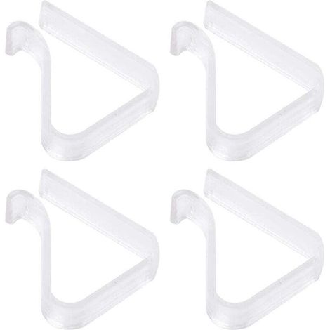 Lot de 4 pinces à nappe, pinces à nappe, pinces à nappe, accessoires pour nappe d'extérieur, cintres pour nappe d'extérieur, crochets pour nappe d'extérieur, pinces à nappe transparentes d'extérieur,d (1/5)