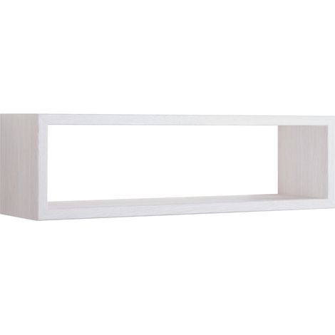 Mensola parete rettangolare rovere bianco scaffale salotto soggiorno camera Regolo