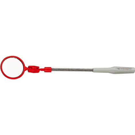 Facom – Miroir d'inspection 210mm – Articulé et flexible – Serti sur plastique – Pour espaces confinés – Diamètre 36mm