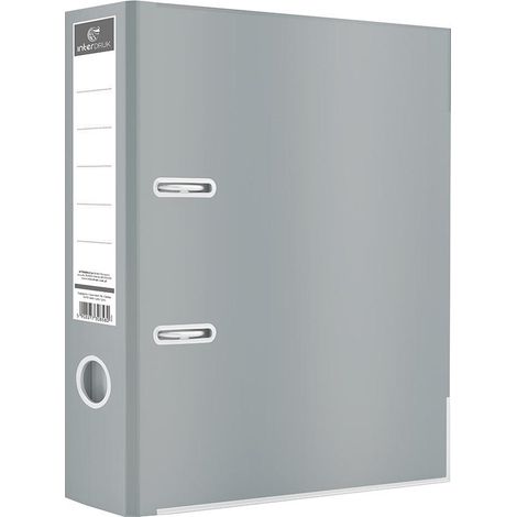 Carpeta INTERDRUK A4 de 50 mm - Gris brillante, resistente y espaciosa