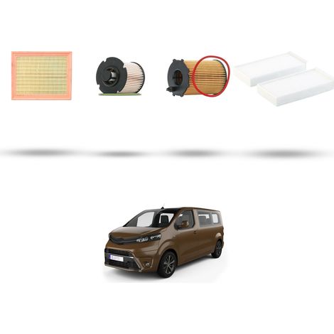 Kit tagliando 4 filtri compatibile con Toyota Proace II 1.6 1.6 D 115 85kw Dal 2016 (1/5)