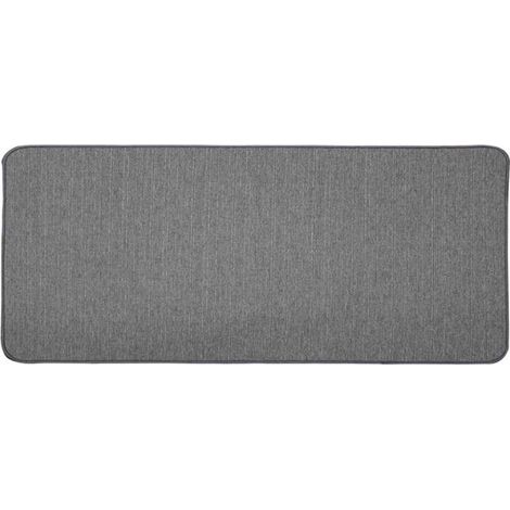 Tapis Déco Tissé Uni "Manea" 45x120cm Gris (1/2)