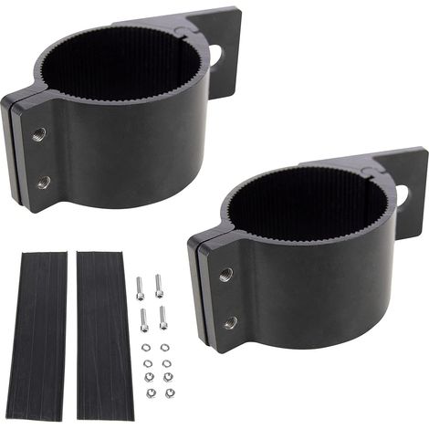 2 Pièces Support de Montage de Lumière Travail, 2.5 pouces 66 mm-71 mm, Ajustable Universelle Pince de Tube de Barre Fixation Support Barre Led pour Tout-terrain Voiture Camion Moto SUV 4x4 (1/5)