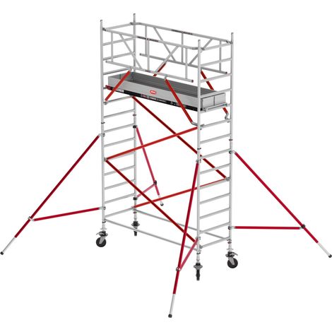 Altrex Fahrgerüst RS Tower 51 Plus Aluminium 0,90m breiter Rahmen mit Holz-Plattform 5,20m AH 0,90x2,45m