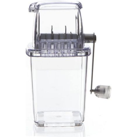 Broyeur À Glace Manuel - Lames En Acier - 16 x 12 x 24 cm - Transparent - 1 Pièce (1/4)