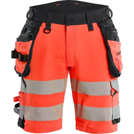 Short de travail haute visibilité stretch 4D 1120 - Rouge/Noir M - FR(44) - SE(C50) - Standards