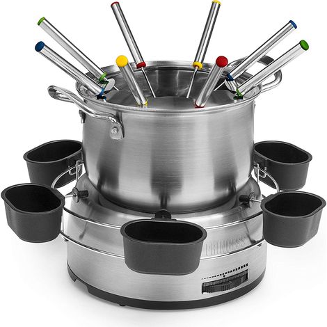 [NEUWERTIG] B-Ware Princess Family Fondue Set 800 W 1,2 Liter Fassungsvermögen Thermostat Edelstahl