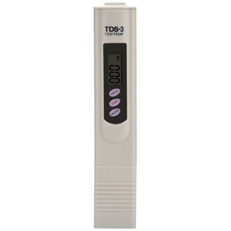 Testeur TDS , appareil de mesure numérique multifonctionnel, testeur professionnel de qualité de l'eau, testeur de pureté, débitmètre 0-9990 ppm avec écran LCD pour eau du robinet et aquarium (1/4)